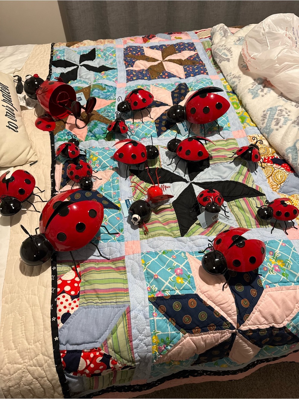 Ladybug Birthday Party Decorations – Large 16-Piece Metal Decor Assorted Sizes